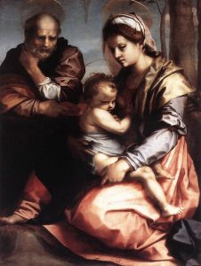 Die Heilige Familie mit Josef, Maria und dem Jesuskind, um 1528, Galleria Nazionale d'Arte Antica in Rom